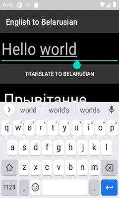 English to Belarusian Translator android App screenshot 2